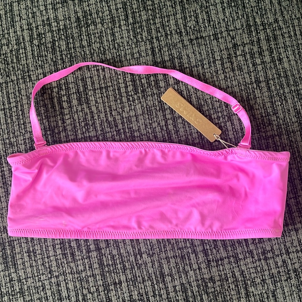 Skims Signature Swim Bandeau Top, Size M, NWT